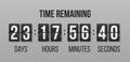 Time remaining countdown.